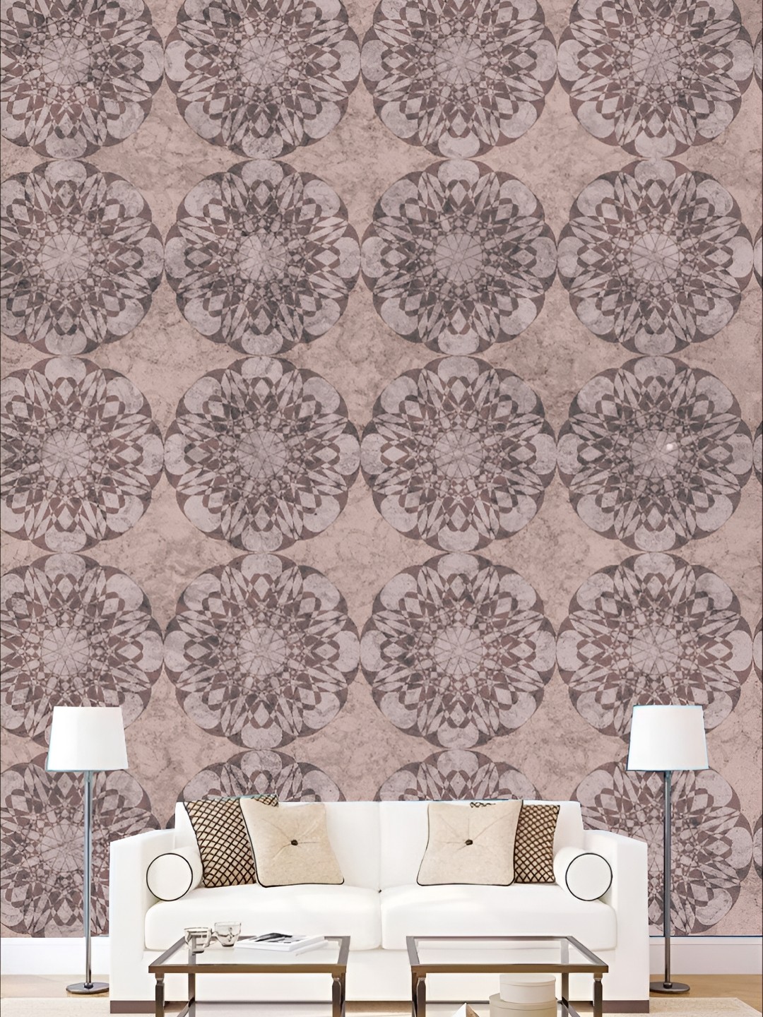 

KSHIRSA Brown & Beige Floral Printed 3D Self Adhesive Wall Sticker