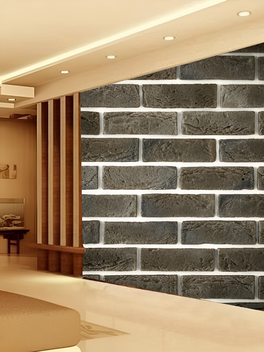 

KSHIRSA White & Grey Geometric Printed 3D Self Adhesive Wallpaper