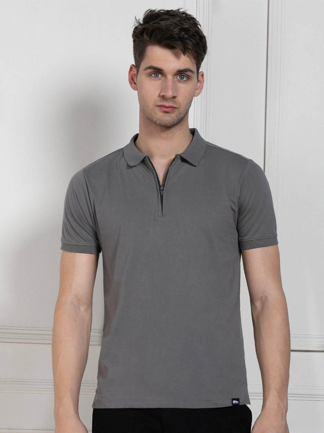 

Dennis Lingo Polo Collar T-shirt, Charcoal