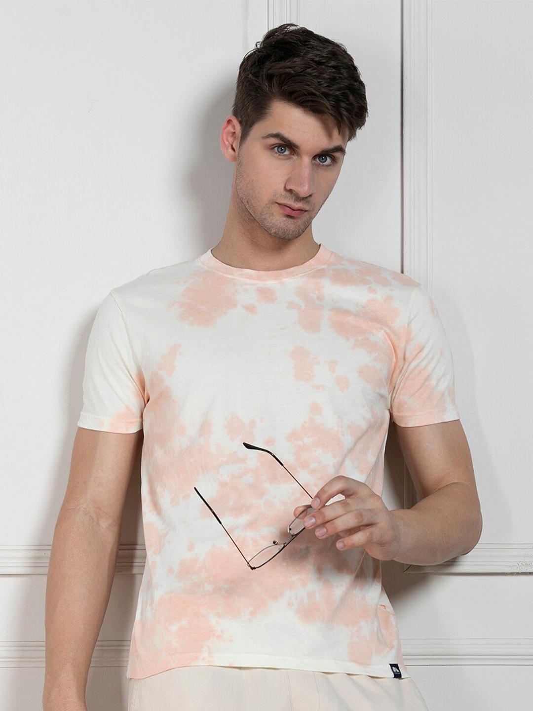 

Dennis Lingo Tie & Dyed Cotton T-shirt, Peach