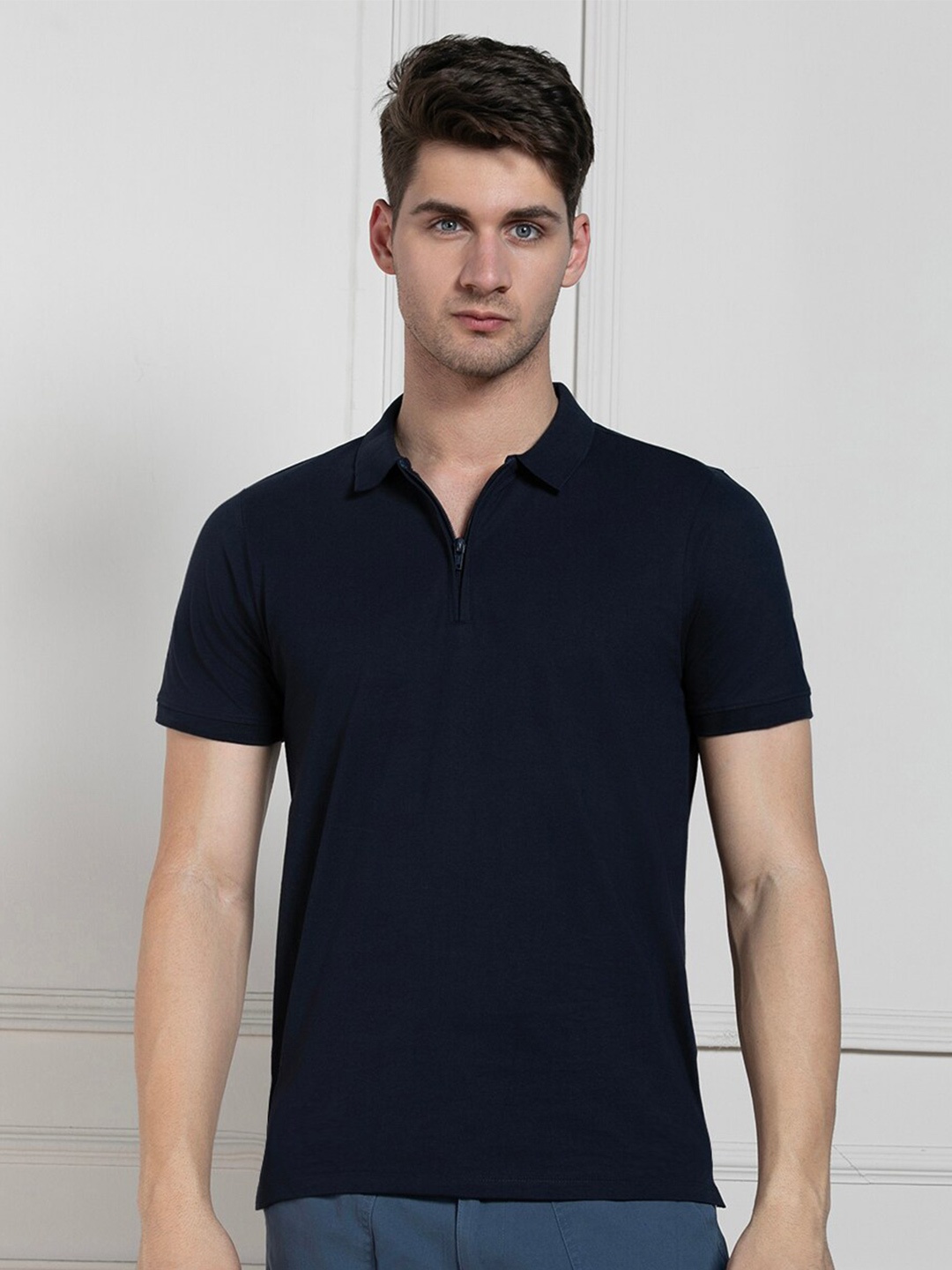 

Dennis Lingo Polo Collar T-shirt, Navy blue