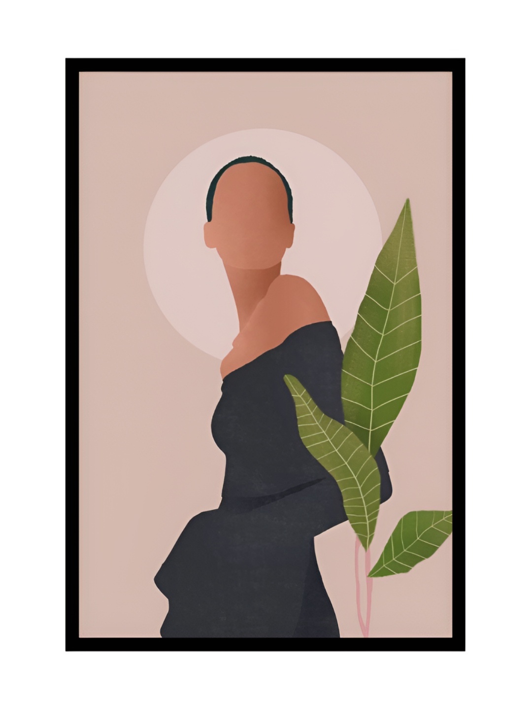 

AbhiKalpya Art Studio-Get a vibe Beige & Black Wooden Wall Painting