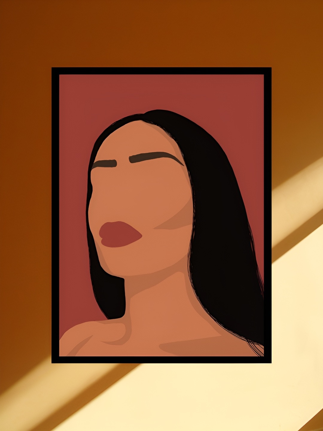 

AbhiKalpya Art Studio-Get a vibe Pink & Black Wooden Wall Painting