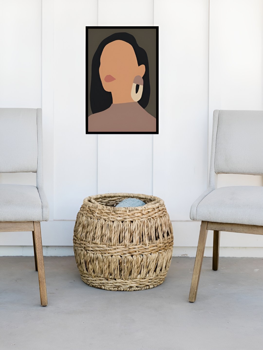 

AbhiKalpya Art Studio-Get a vibe Beige & Grey Wooden Wall Painting