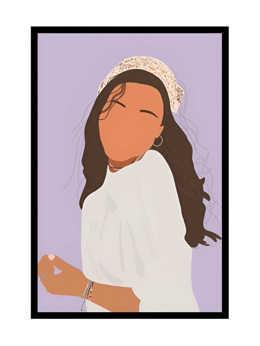 

AbhiKalpya Art Studio-Get a vibe Lavender & White Wooden Wall Painting