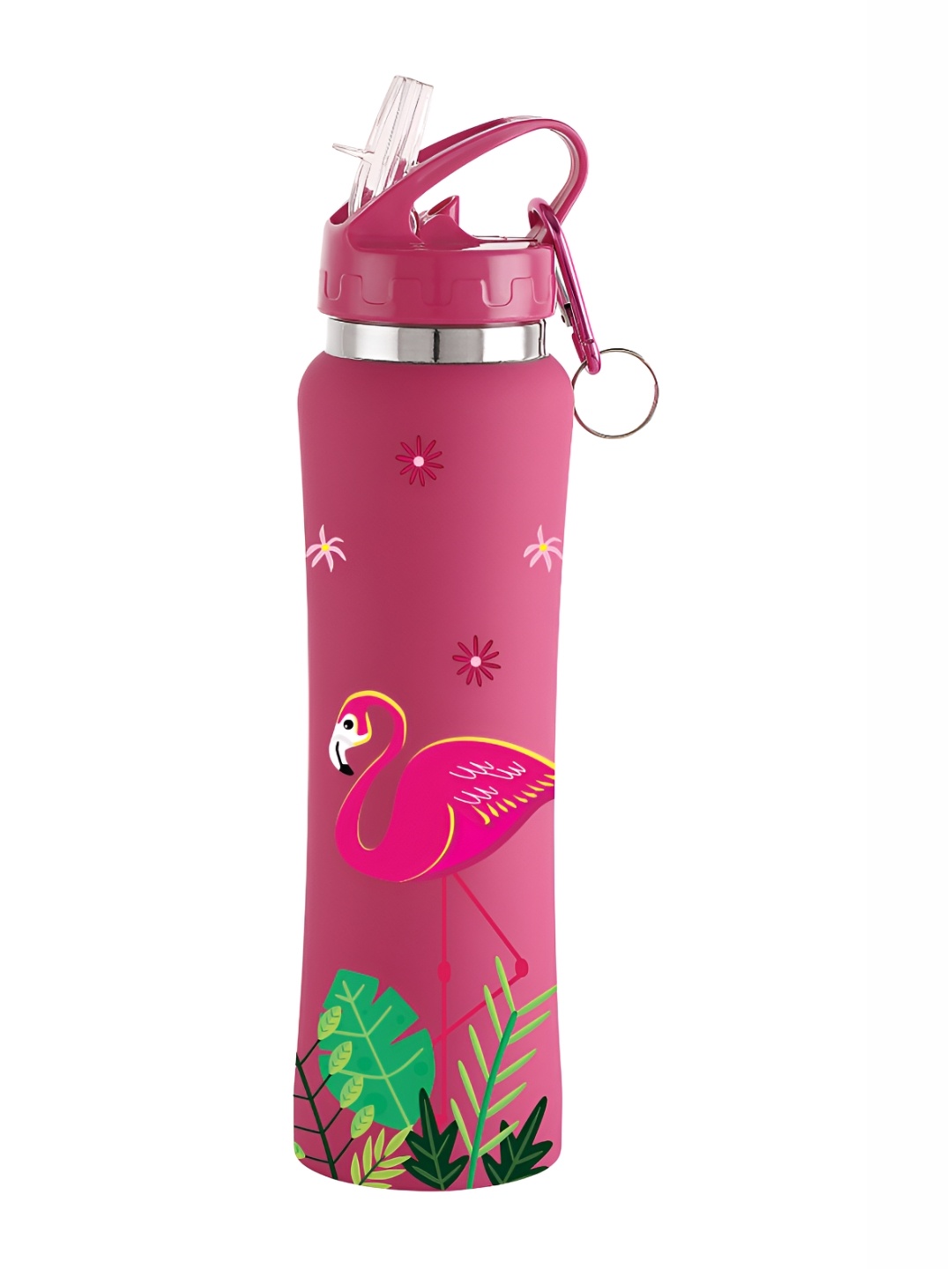 

NIRLON Pink Printed Stainless Steel Single Wall Vacuum Water Bottles 750 ml