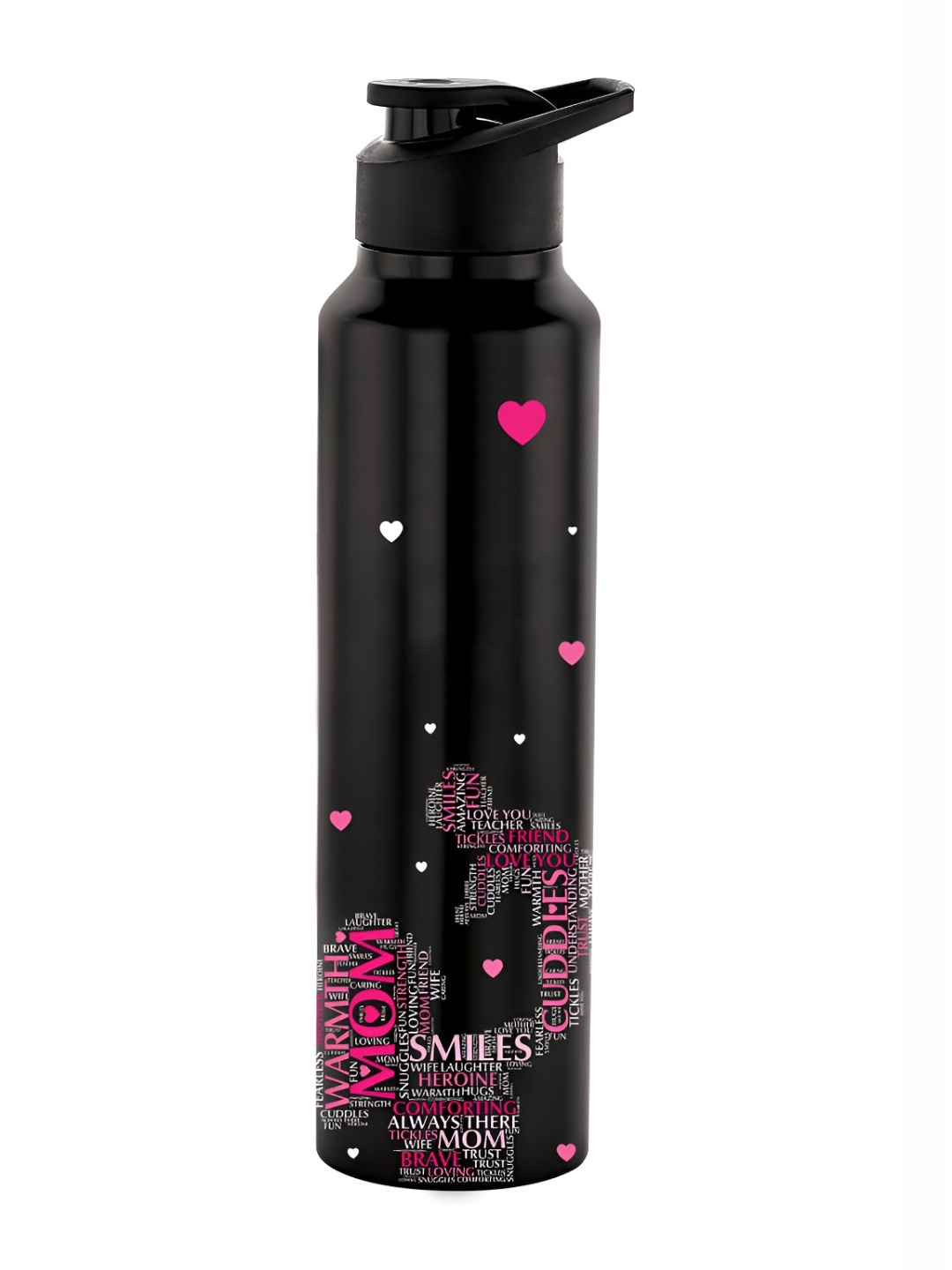 

NIRLON Black & Pink Printed Stainless Steel Single Wall Vacuum Sipper 1L