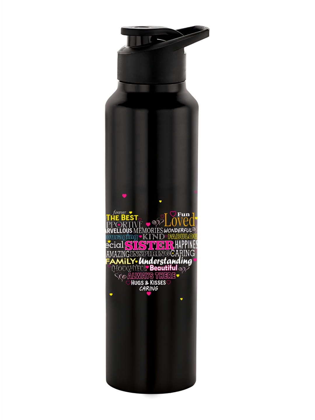 

NIRLON Black & Pink Printed Stainless Steel Single Wall Vacuum Sipper 1L