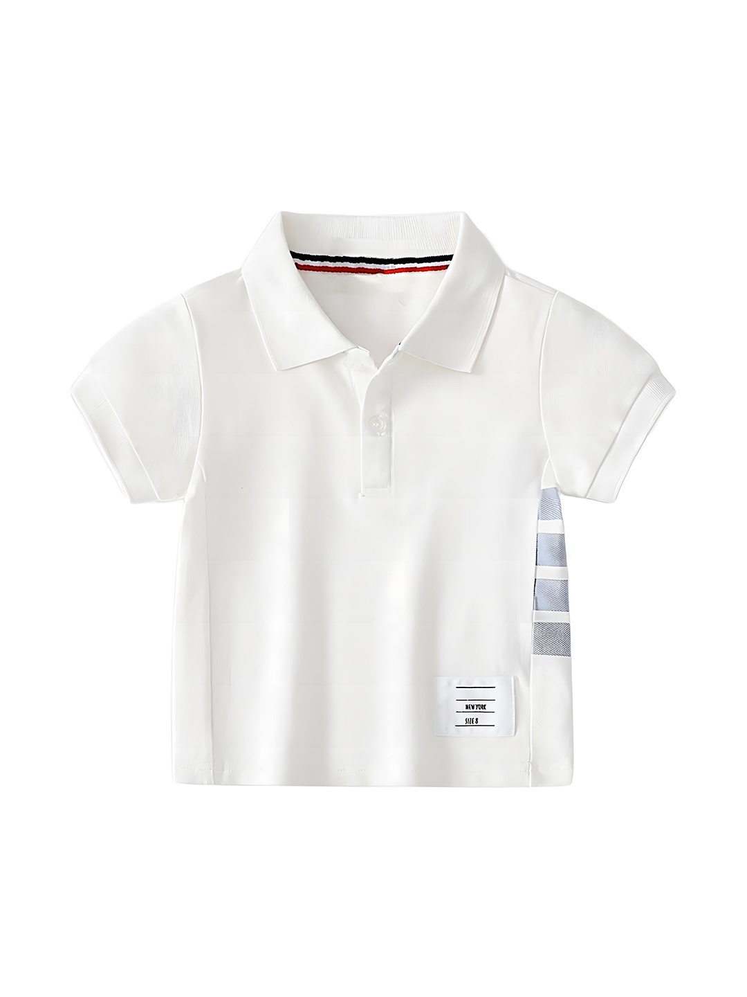

BAESD Kids Polo Collar Short Sleeves Cotton T-shirt, White