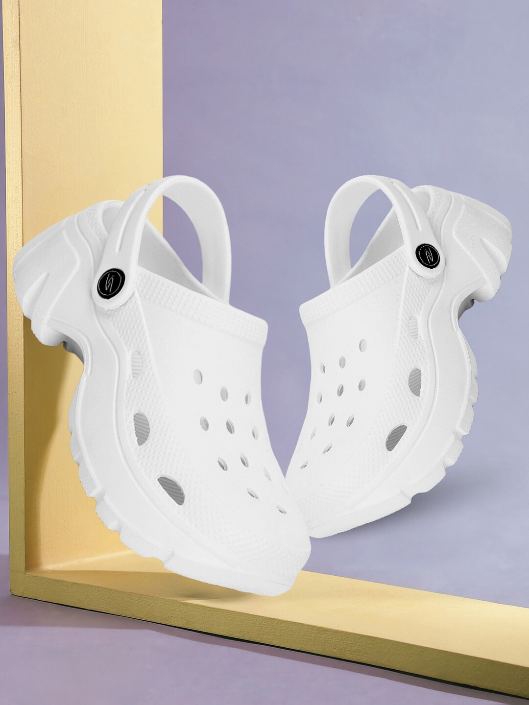

The Roadster Lifestyle Co. Women White Self Design Clogs