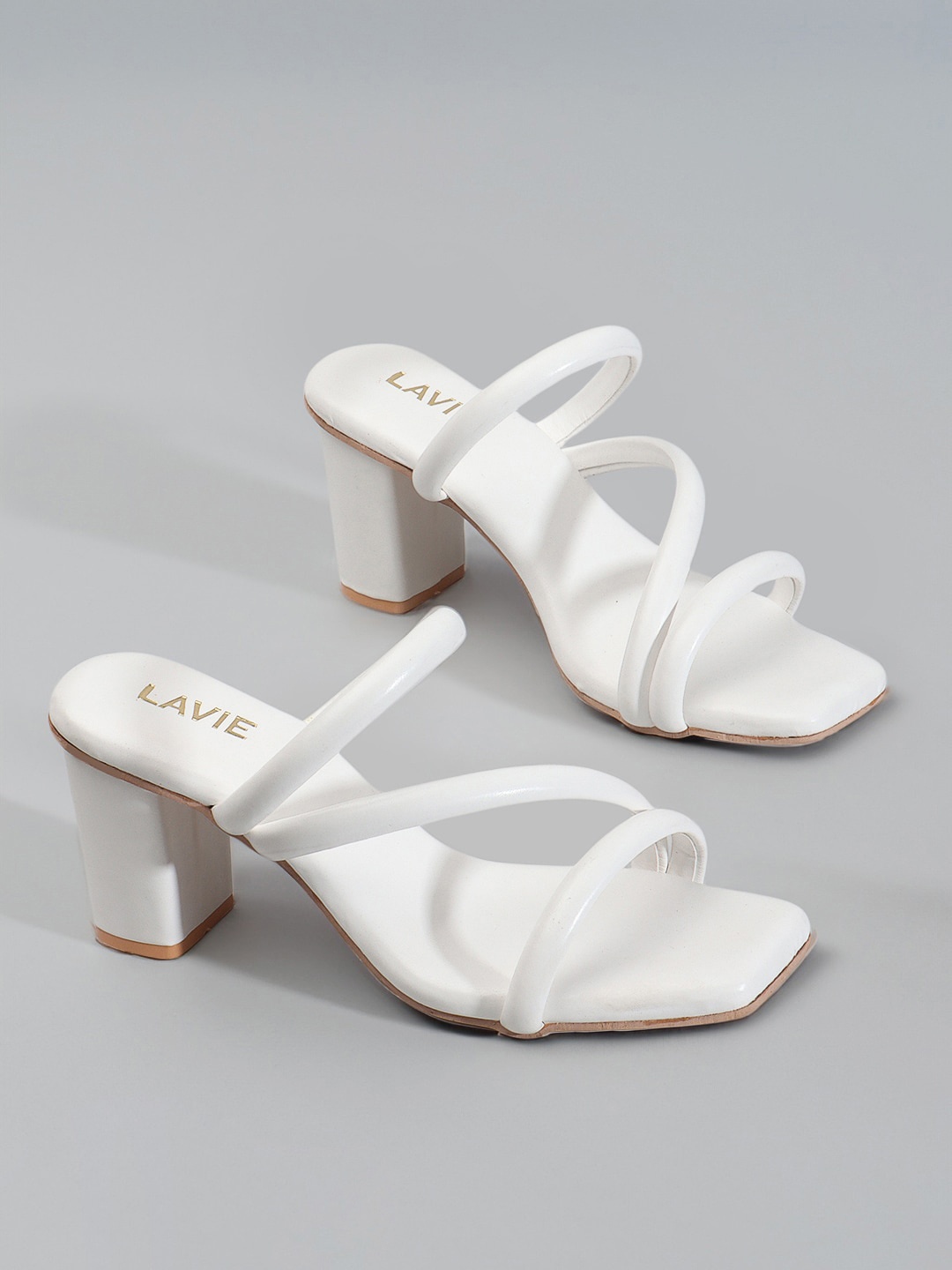 

Lavie Open Toe Block Heels, White