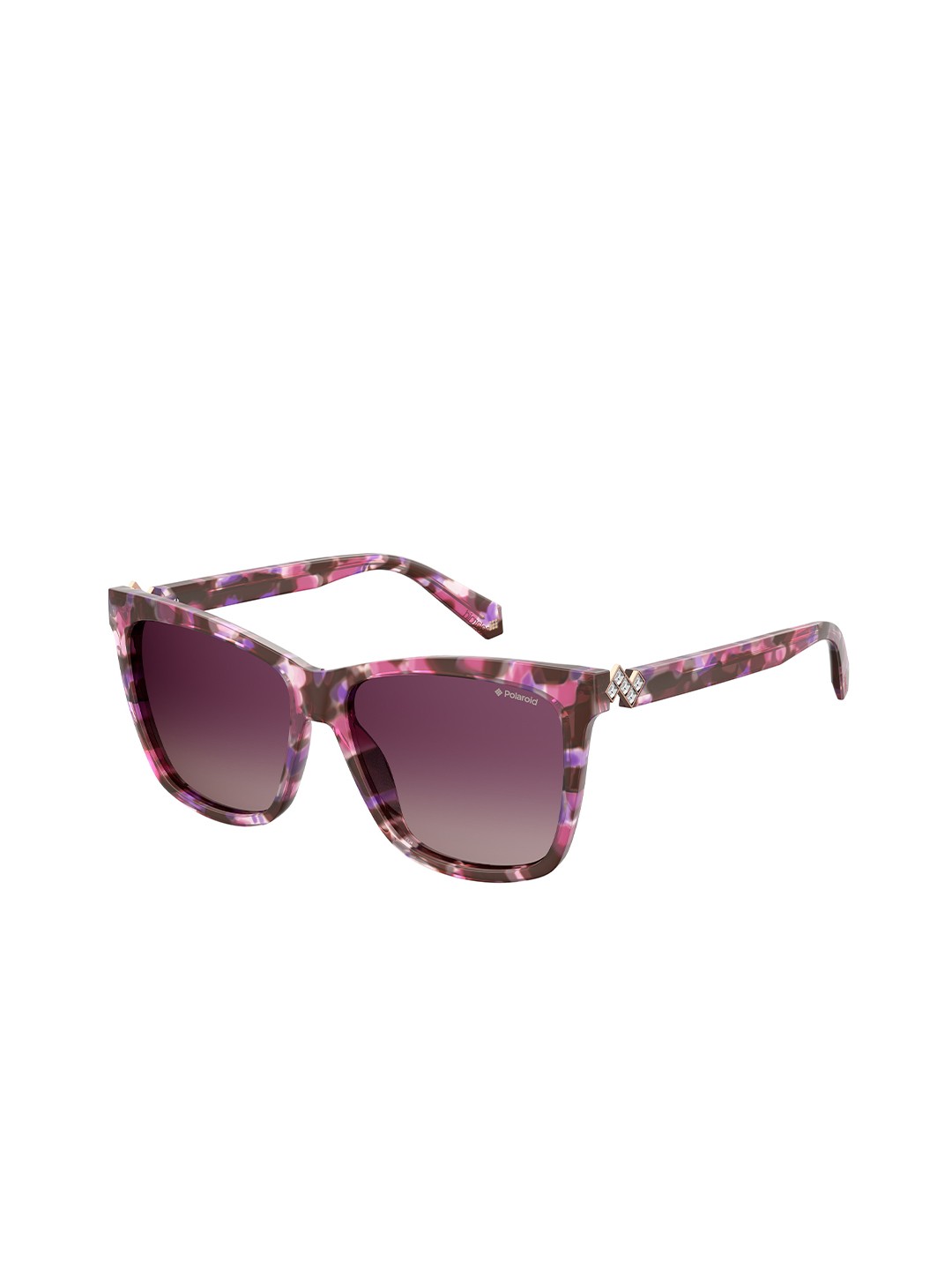

Polaroid Women Rectangle Sunglasses with UV Protected Lens 202445YDC56JR, Burgundy