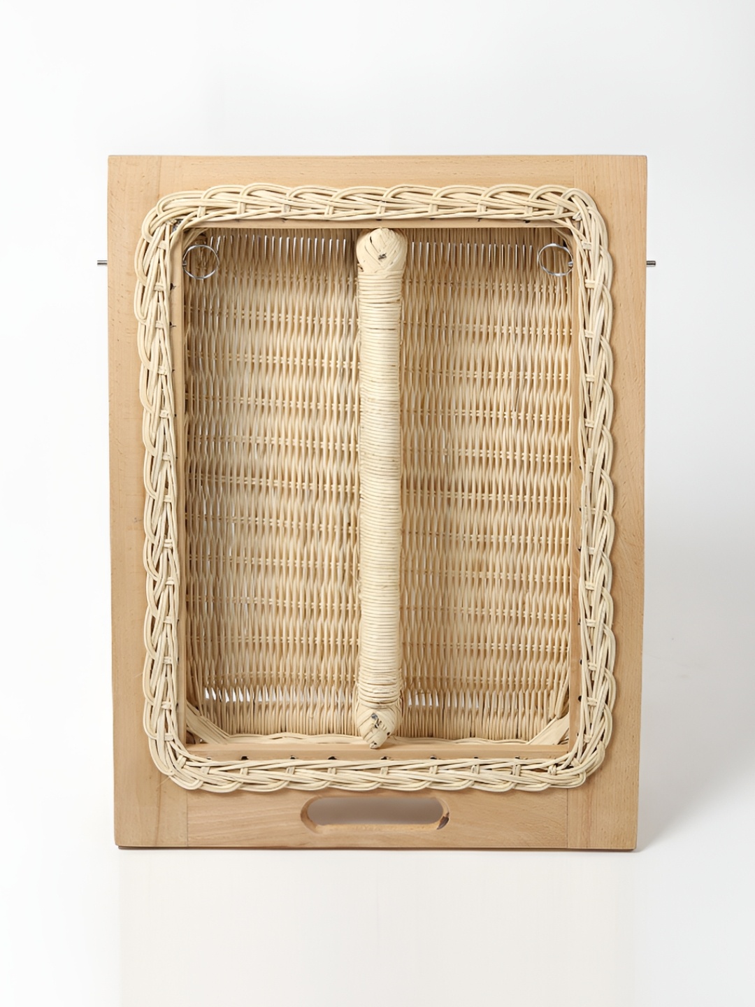 

HABERE INDIA Beige Textured Bamboo Multi-Utility Organiser