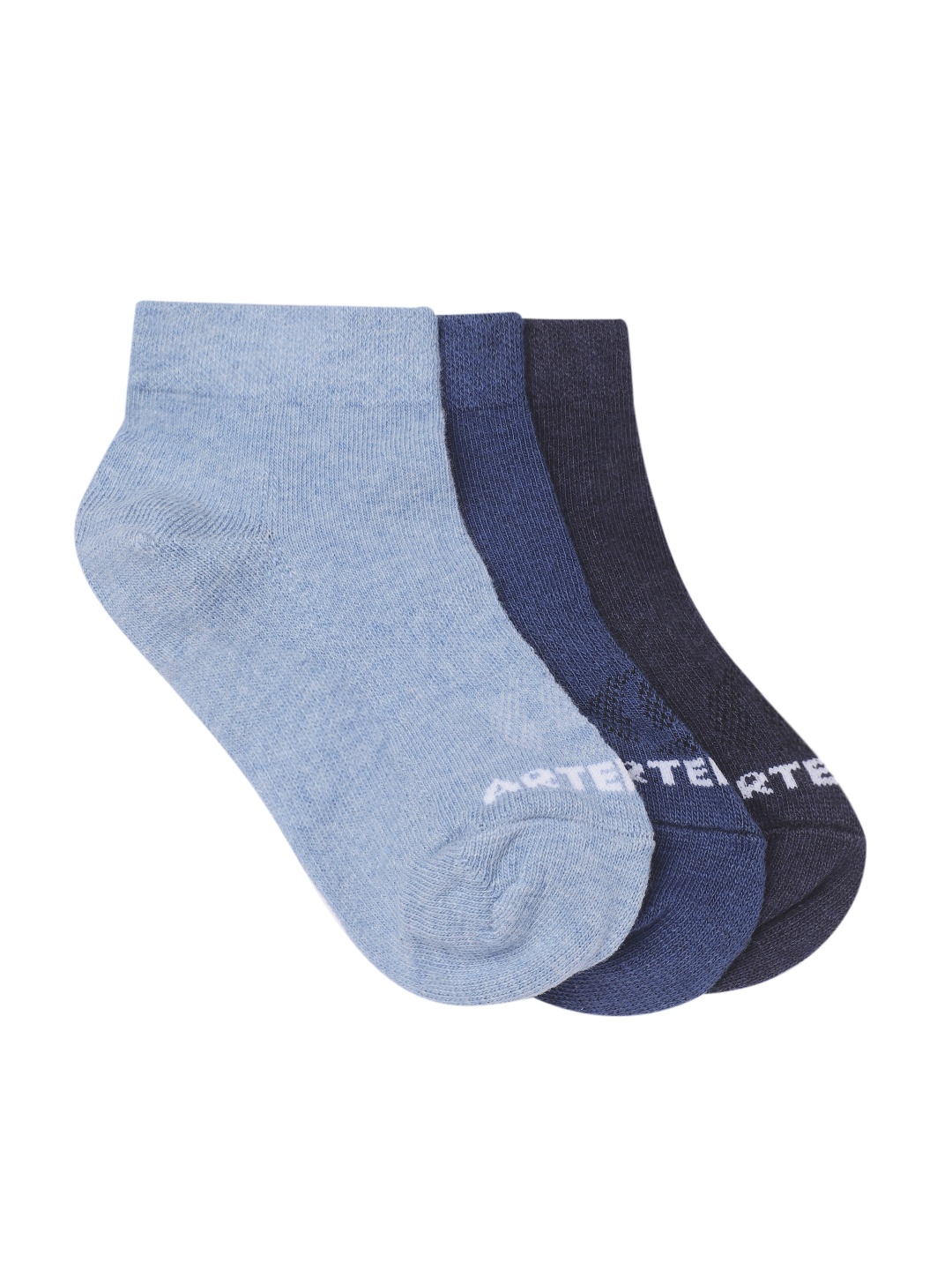 

Artengo By Decathlon Kids Navy Mid Ankle Socks - Pack Of 3, Blue