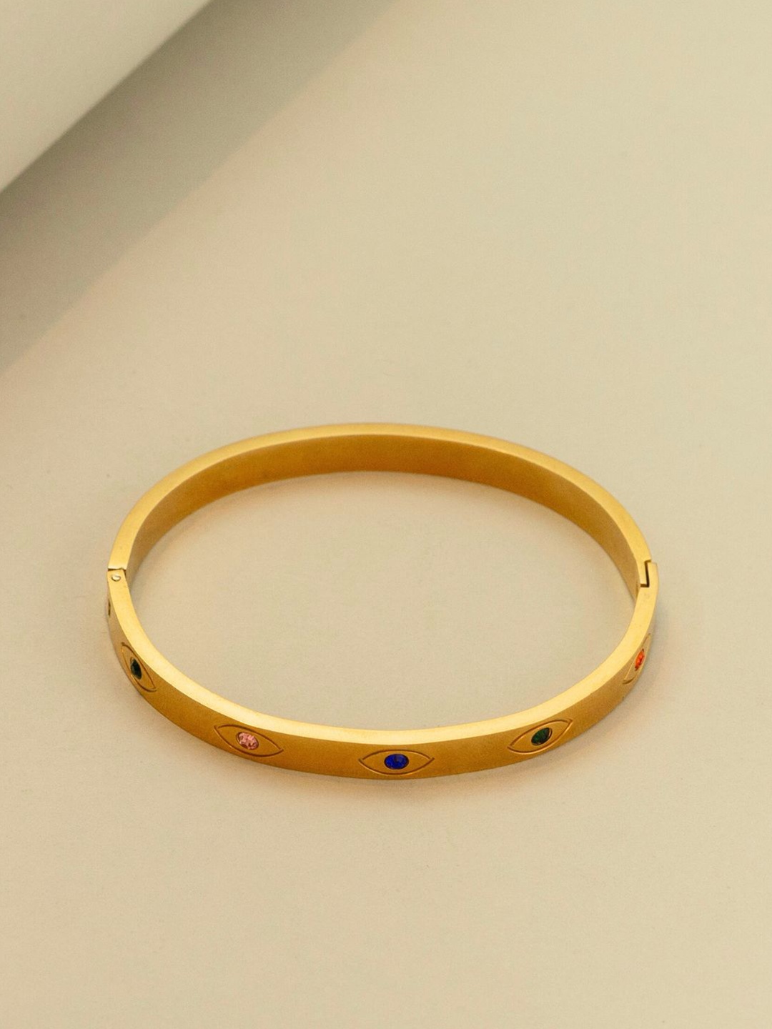 

Damn Good Men Gold-Plated Stainless Steel Kada Bracelet