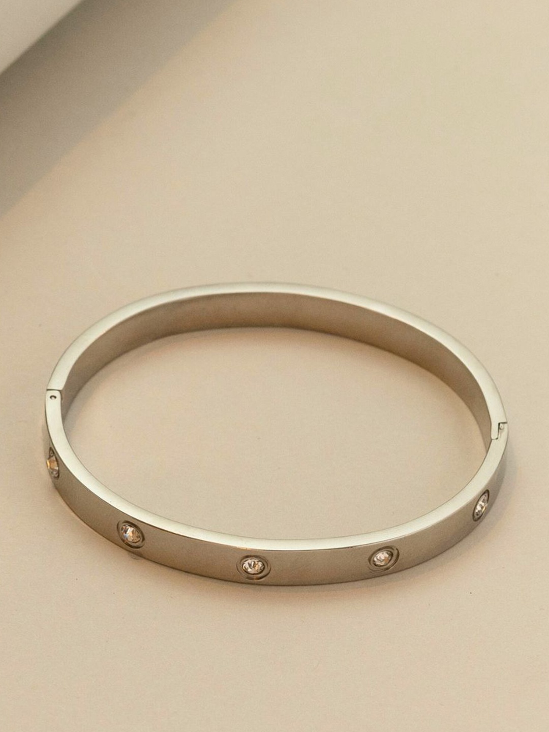 

Damn Good Men Stainless Steel Kada Bracelet, Silver