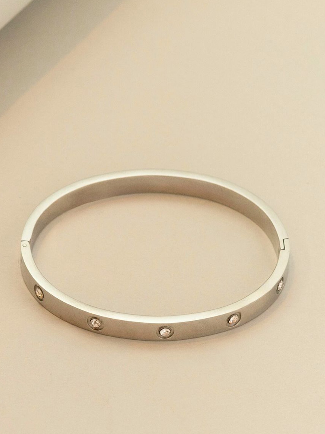 

Damn Good Women Stainless Steel Kada Bracelet, Silver