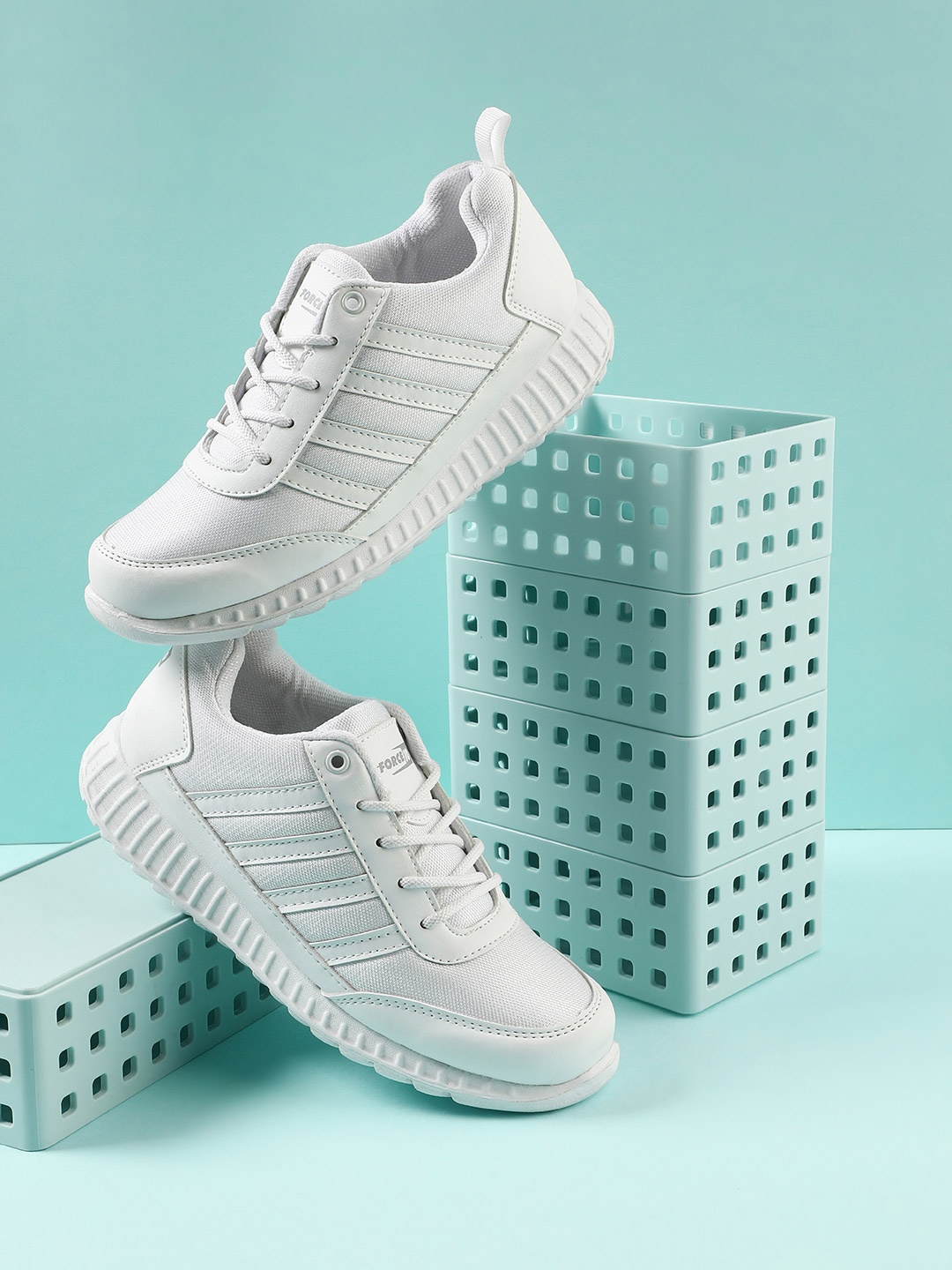 

Liberty Force 10 kids White Lacing School Shoes