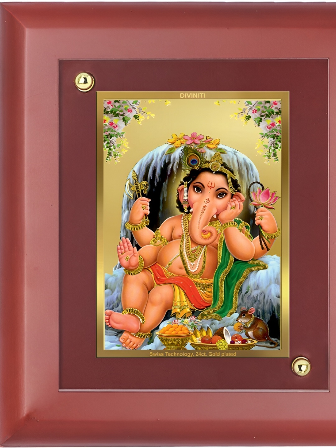

DIVINITI Maroon Wooden Religious Wall Photo Frame