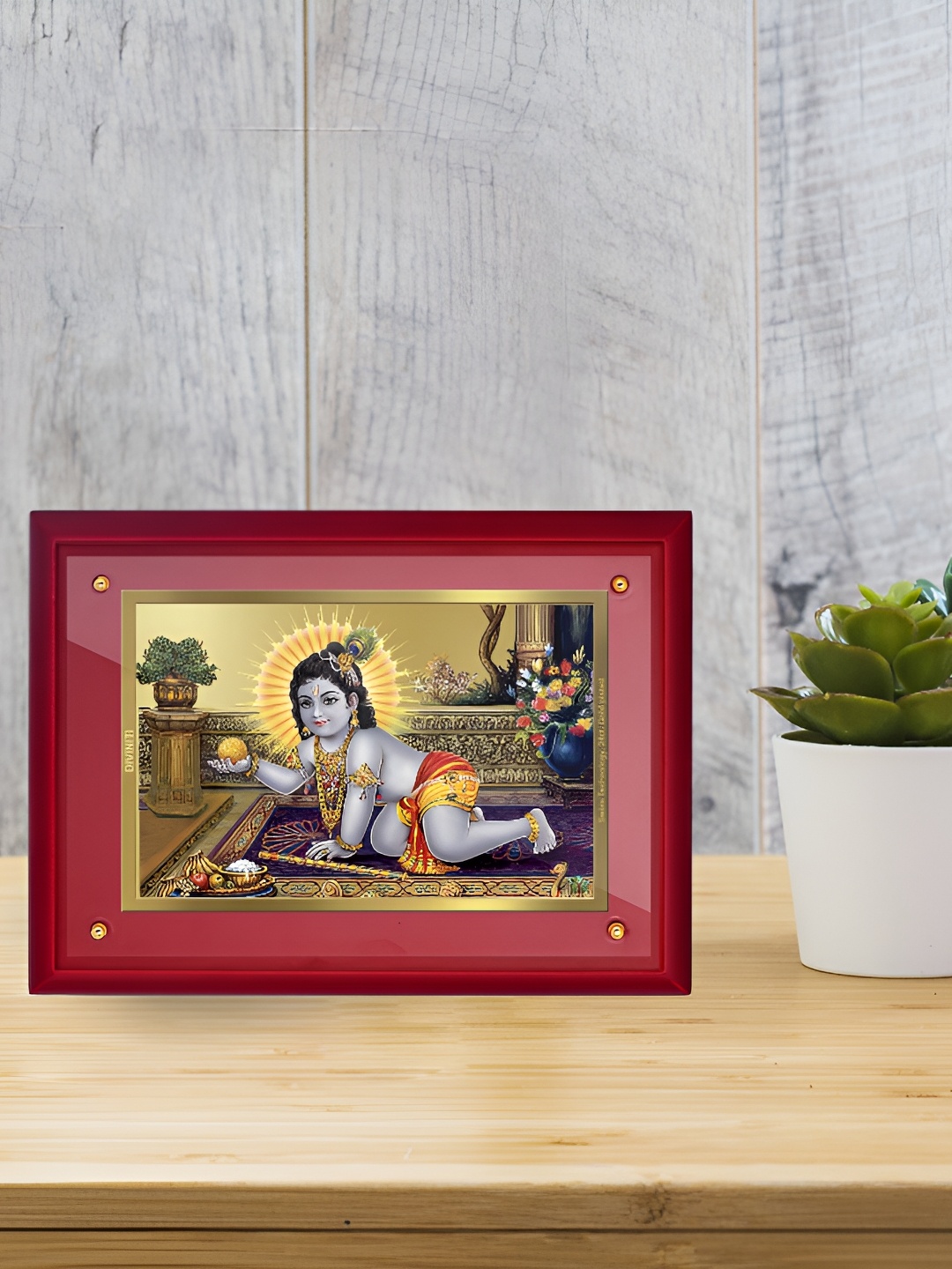 

DIVINITI Brown 24K Gold Plated Wood Wall Photo Frames