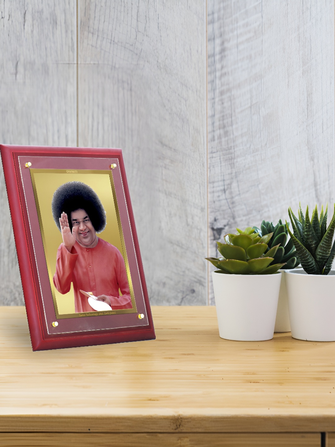 

DIVINITI Brown Wooden Satya Sai Religious Wall Photo Frames
