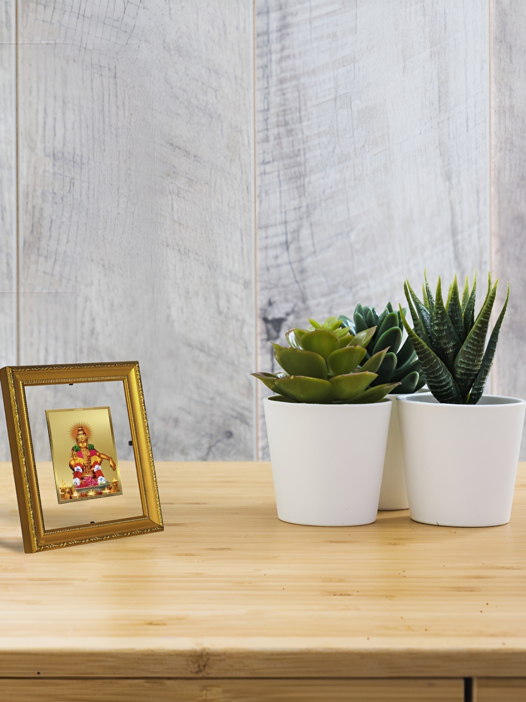 

DIVINITI Gold-Toned Glass Ayyapan-1 Gold Plated Wall Photo Frames