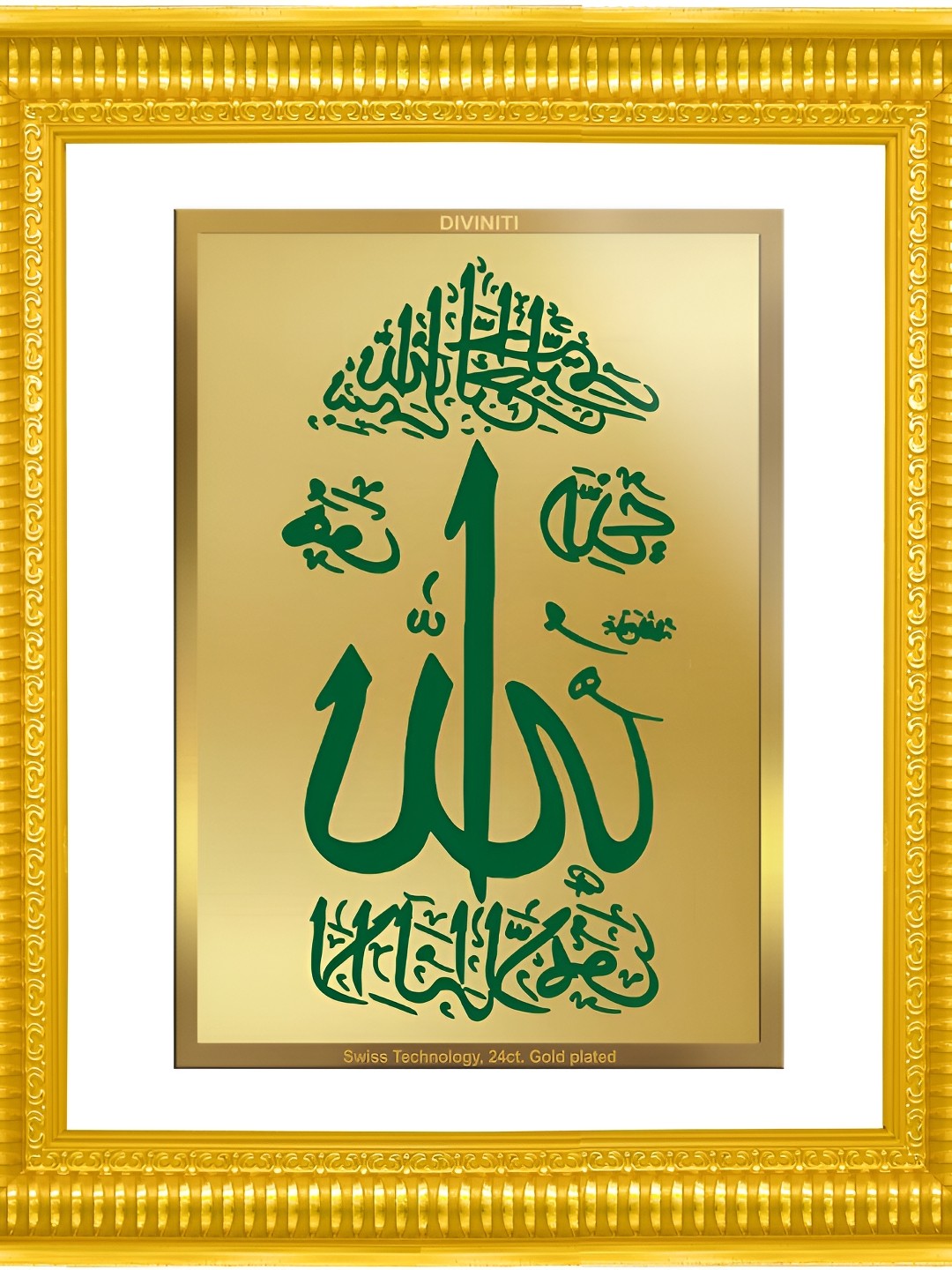 

DIVINITI Gold-Toned Glass Gold Plated Wall Photo Frame