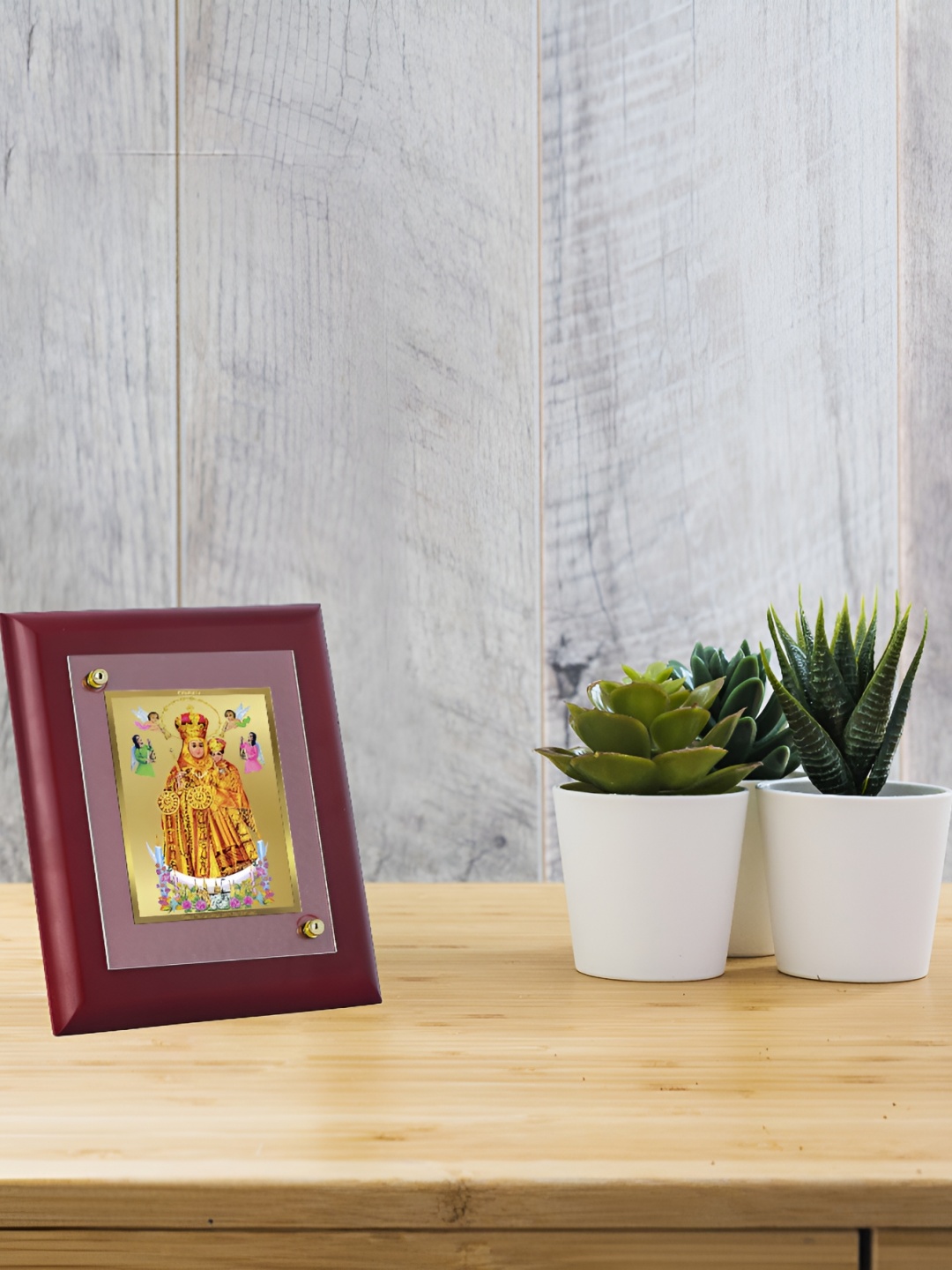 

DIVINITI Maroon Wooden Wall Photo Frames