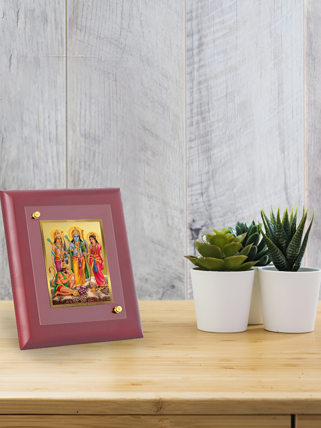 

DIVINITI Brown Wooden Table Photo Frame