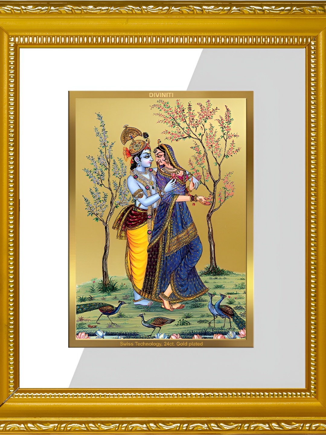 

DIVINITI Gold Toned Glass Wall Photo Frames