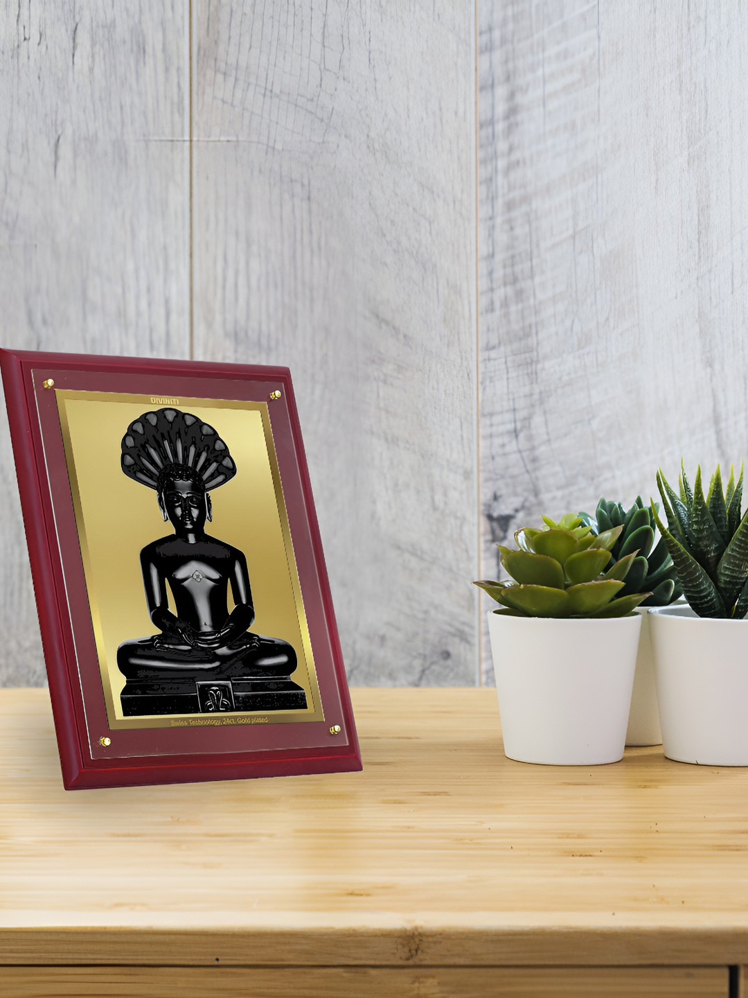 

DIVINITI Brown & Gold Toned Wood Wall Photo Frames