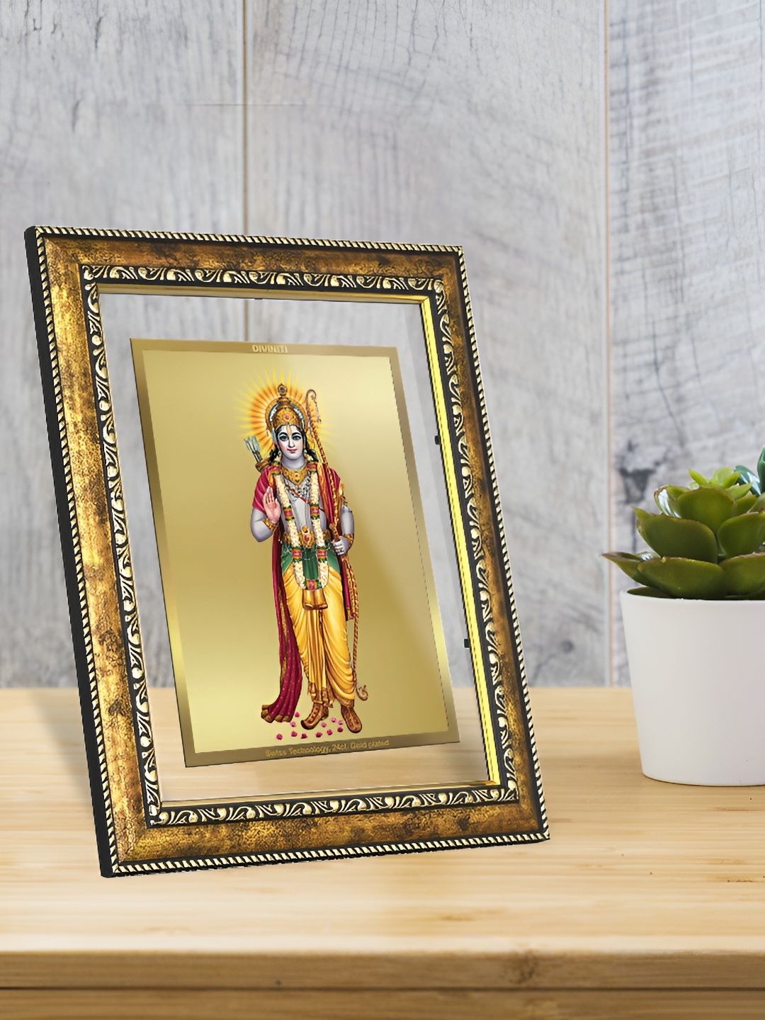 

DIVINITI Gold-Toned & Black Religious Glass Wall Photo Frames