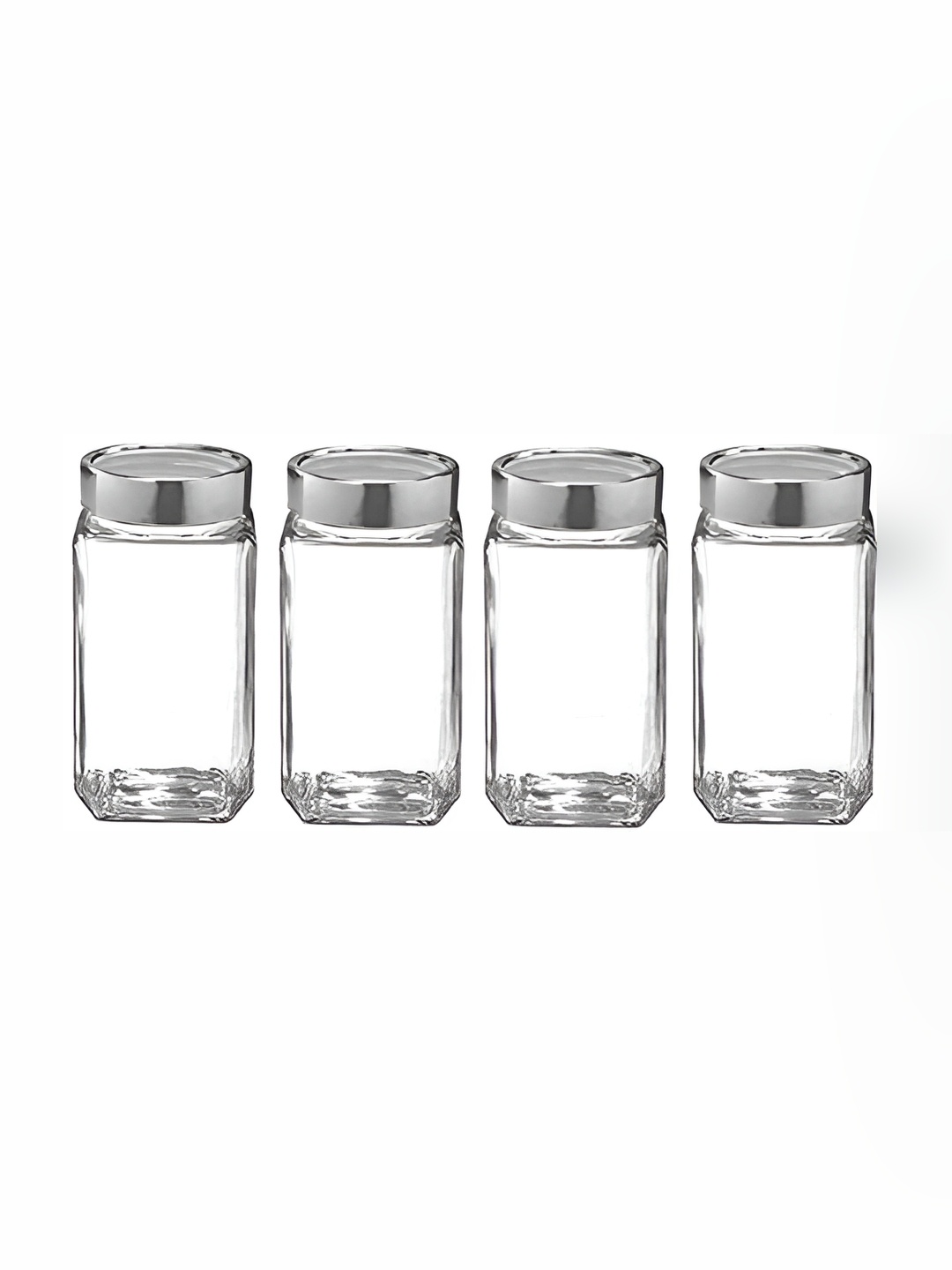 

COOZICO Transparent 4Pcs Glass Utility Containers 1l Each