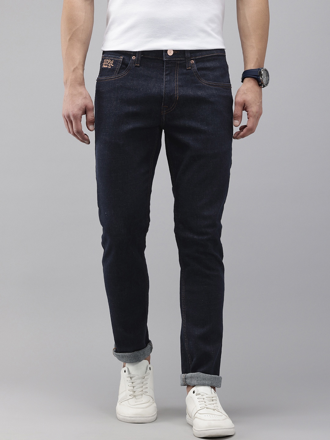 

U.S. Polo Assn. Denim Co. Men Brandon Slim Fit Stretchable Jeans, Blue
