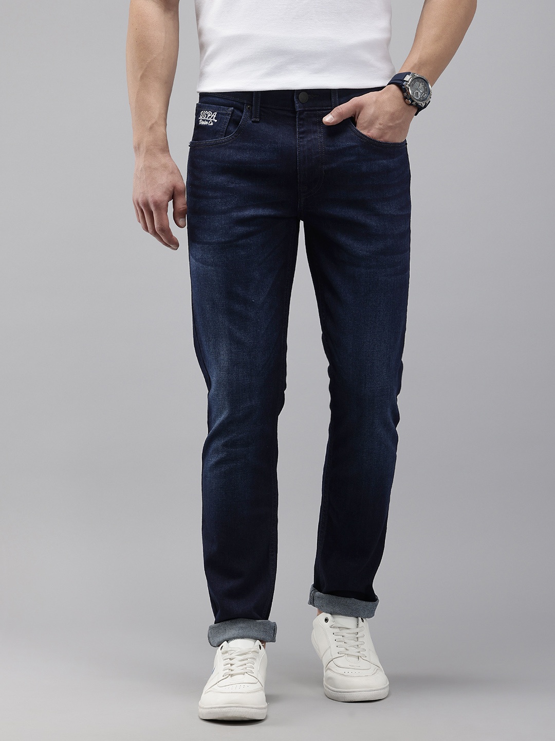 

U.S. Polo Assn. Denim Co. Men Regallo Skinny Fit Light Fade Stretchable Jeans, Blue
