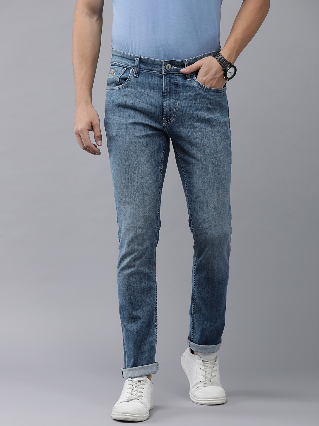 

U.S. Polo Assn. Denim Co. Brandon Slim Tapered Fit Light Fade Stretchable Jeans, Blue