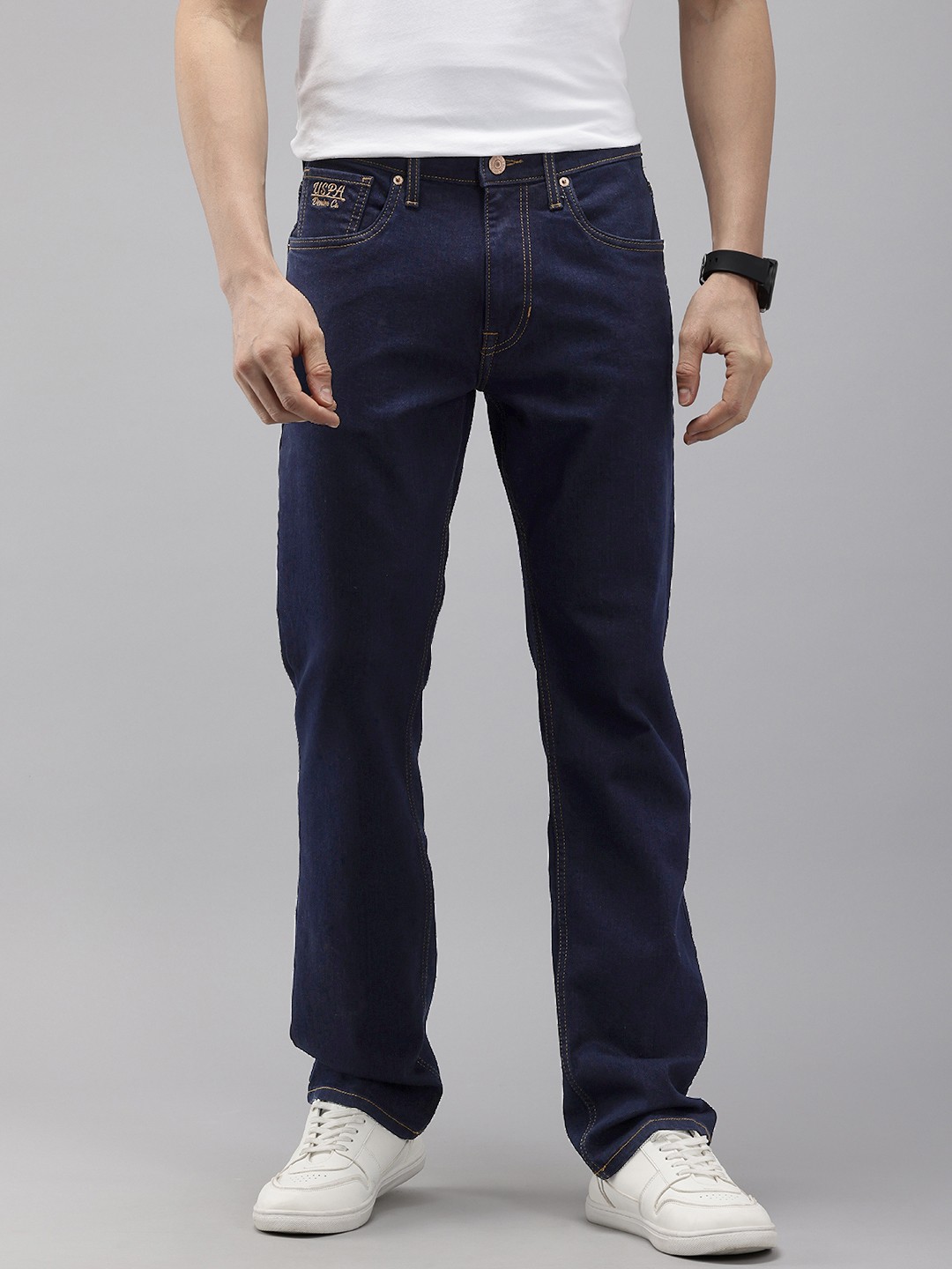 

U.S. Polo Assn. Denim Co. Men Harold Slim Straight Slim Fit Stretchable Jeans, Blue