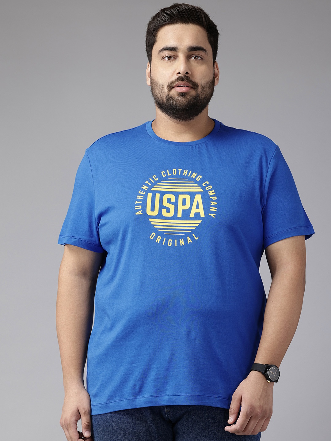 

U.S. Polo Assn. Plus Size Pure Cotton T-shirt, Blue