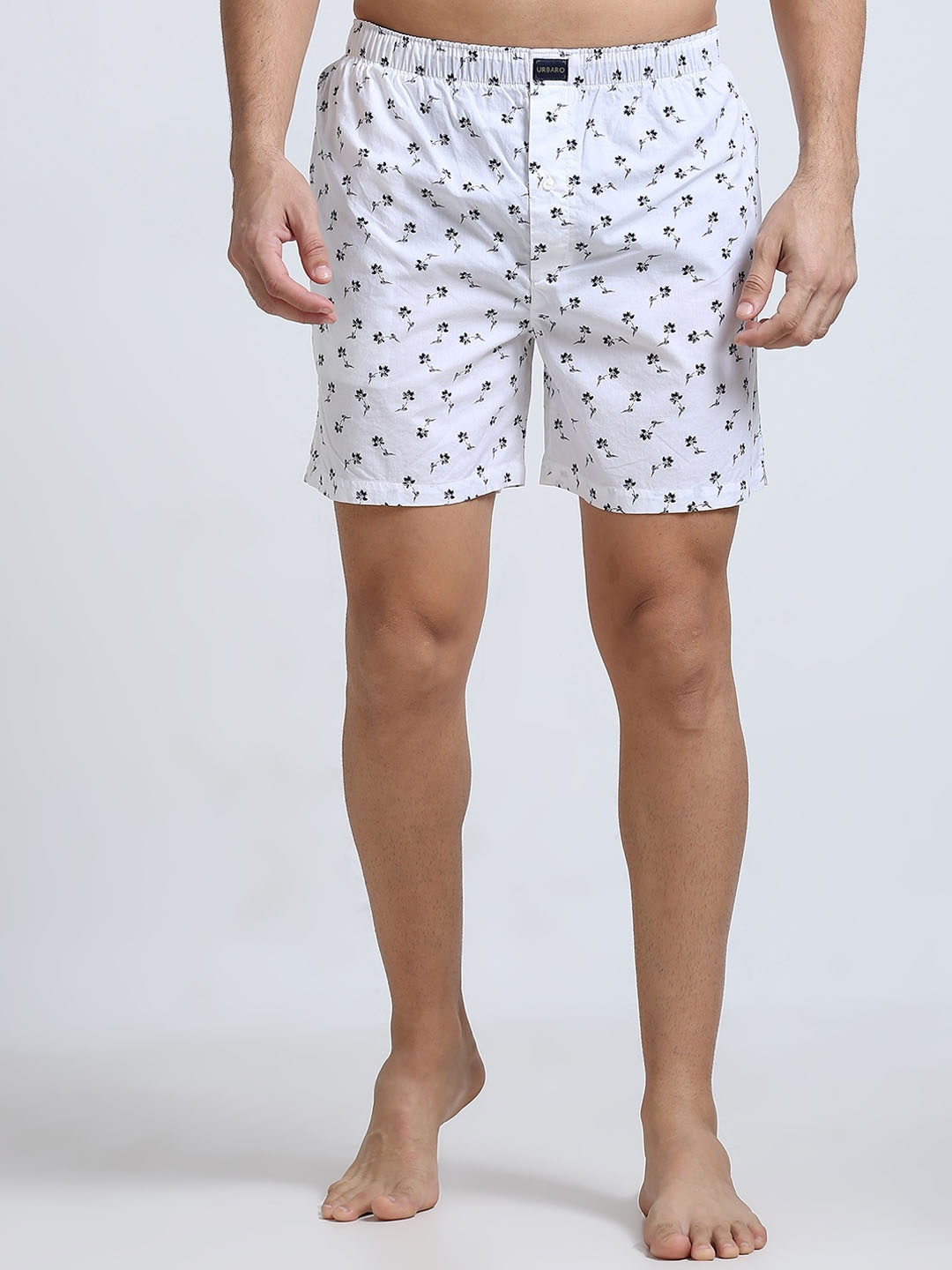 

URBARO Printed Organic Cotton Boxers 23UBX0034, White