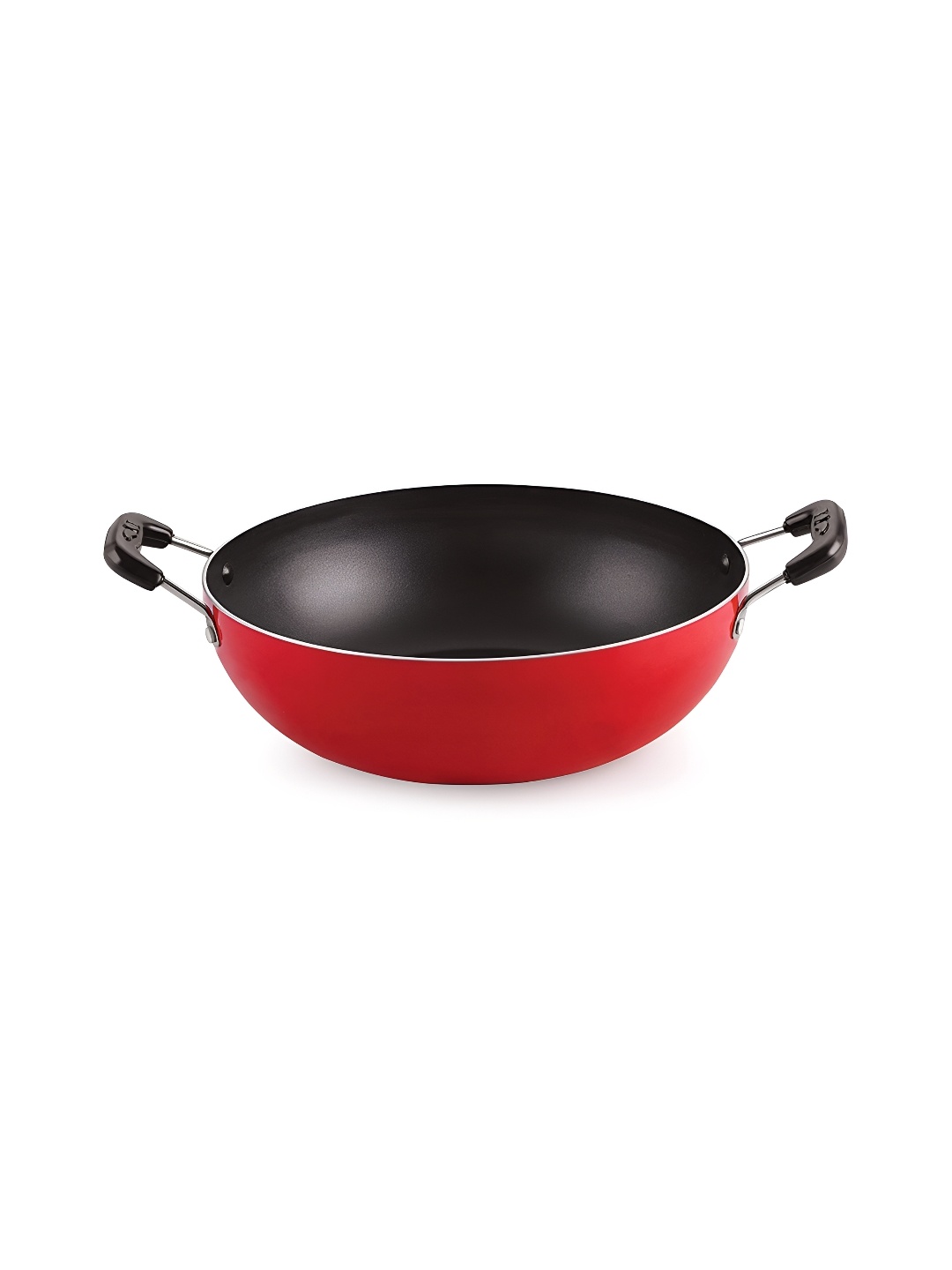 

NIRLON Red & Black Aluminium Dishwasher Safe kadai