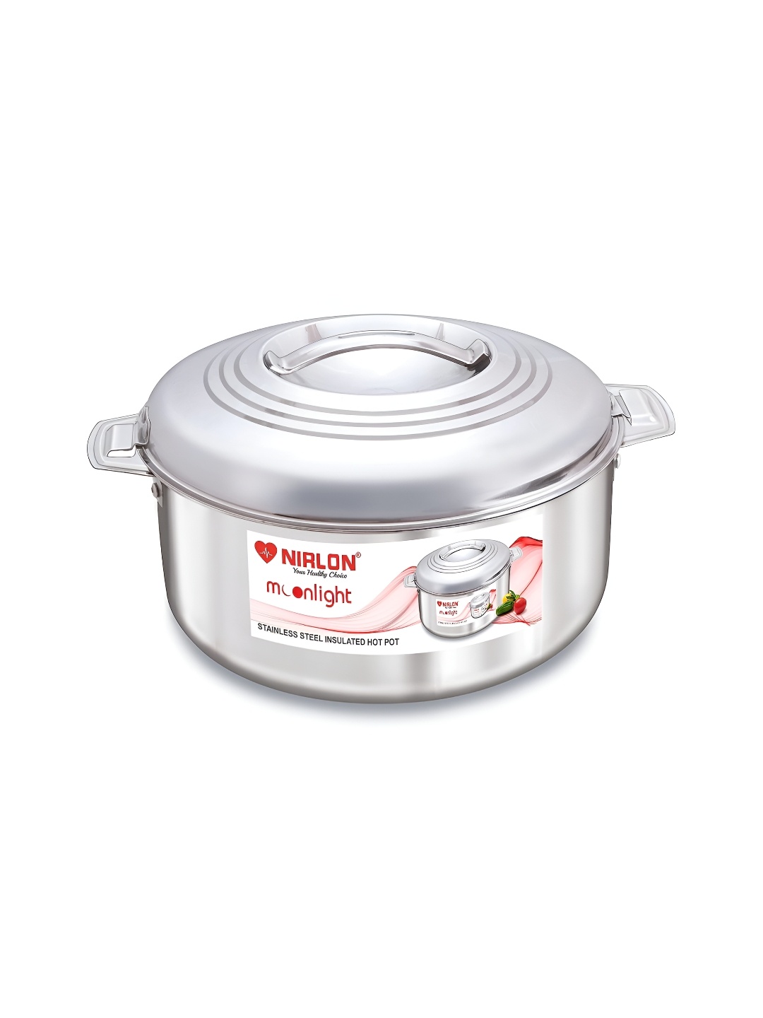 

NIRLON Silver Toned Stainless Steel Dishwasher Safe Casserole