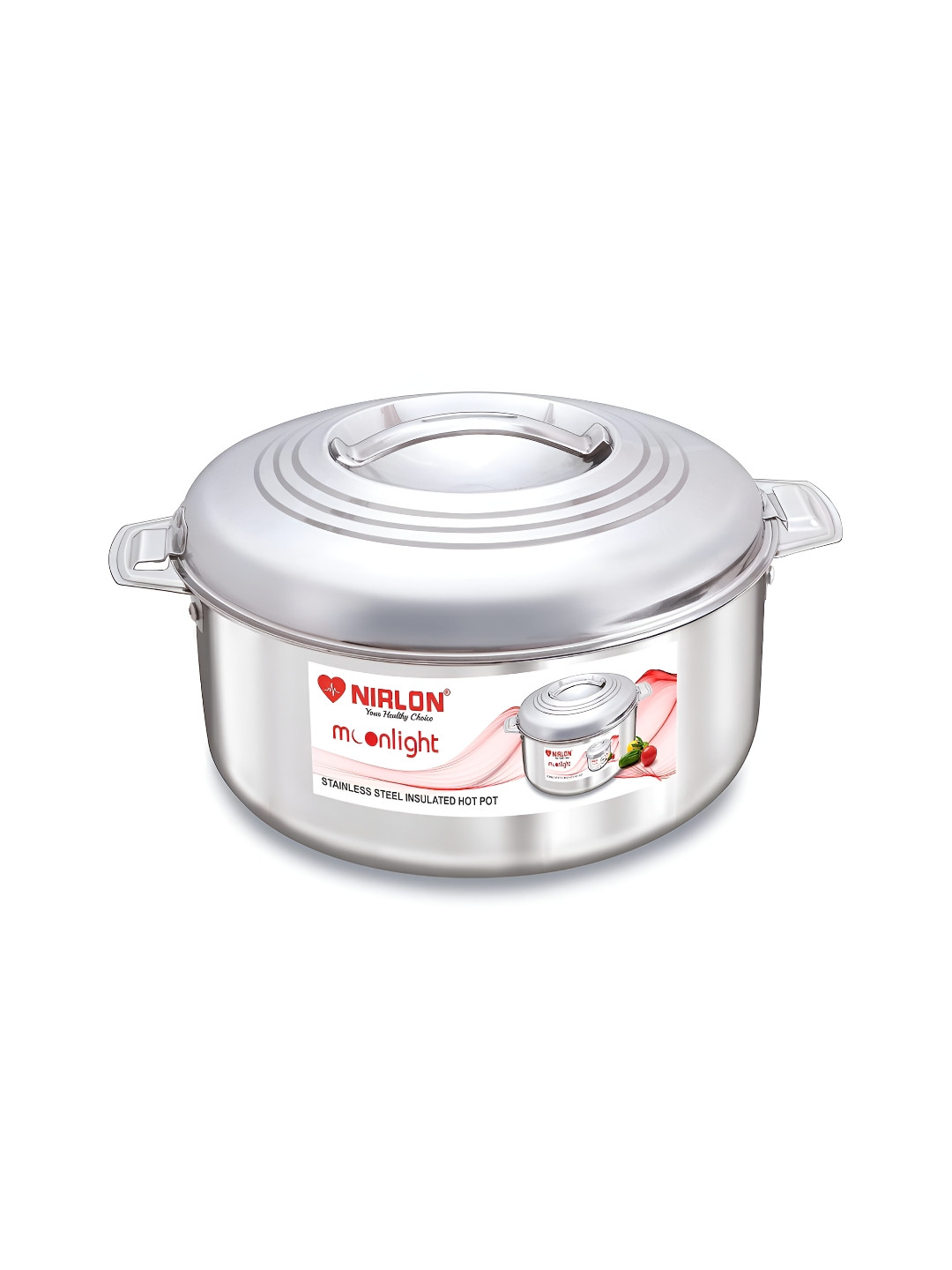 

NIRLON Silver-Toned Stainless Steel Dishwasher Safe Casserole