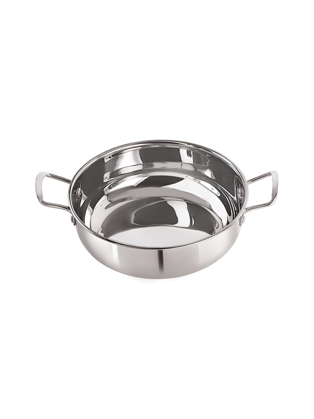 NIRLON Silver-Toned Stainless Steel Dishwasher Safe Kadhai
