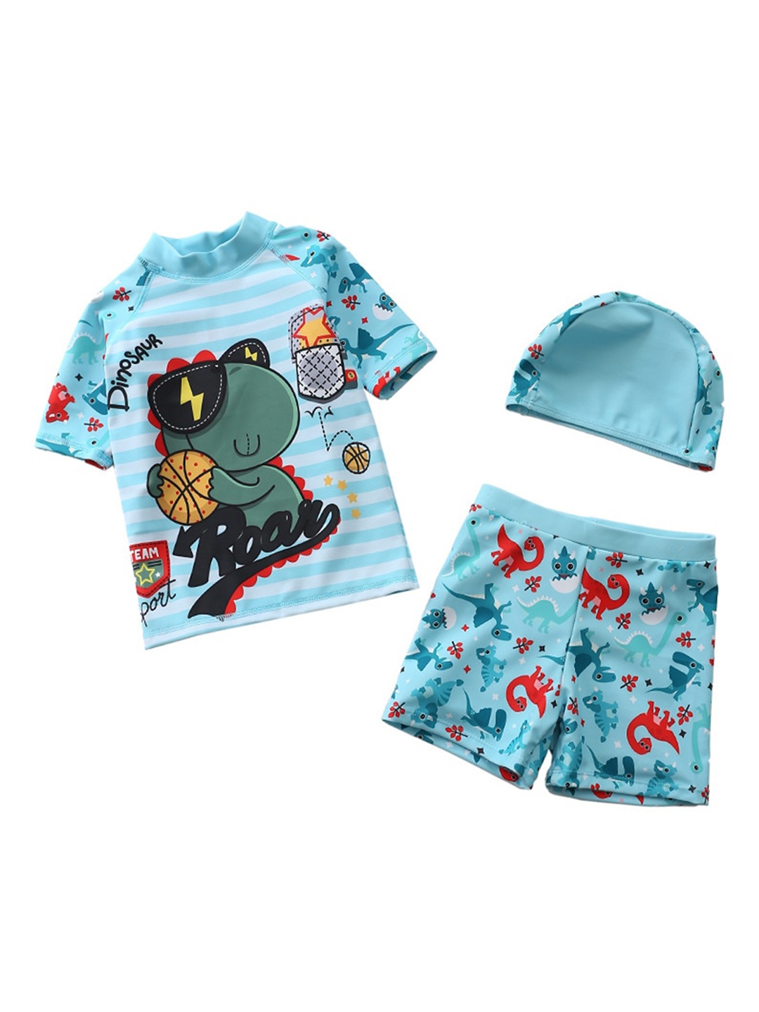 

The Mom Store Boys Printed Swim Set, Multi