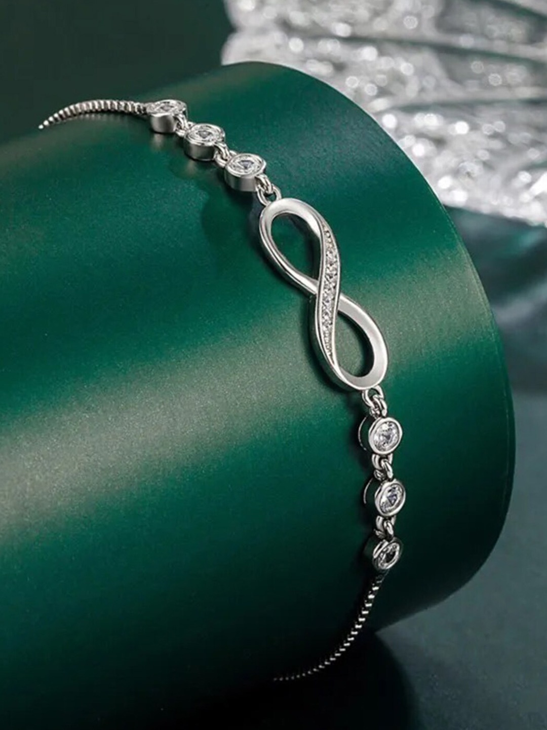 

YouBella Silver-Plated Wraparound Infinity Bracelet