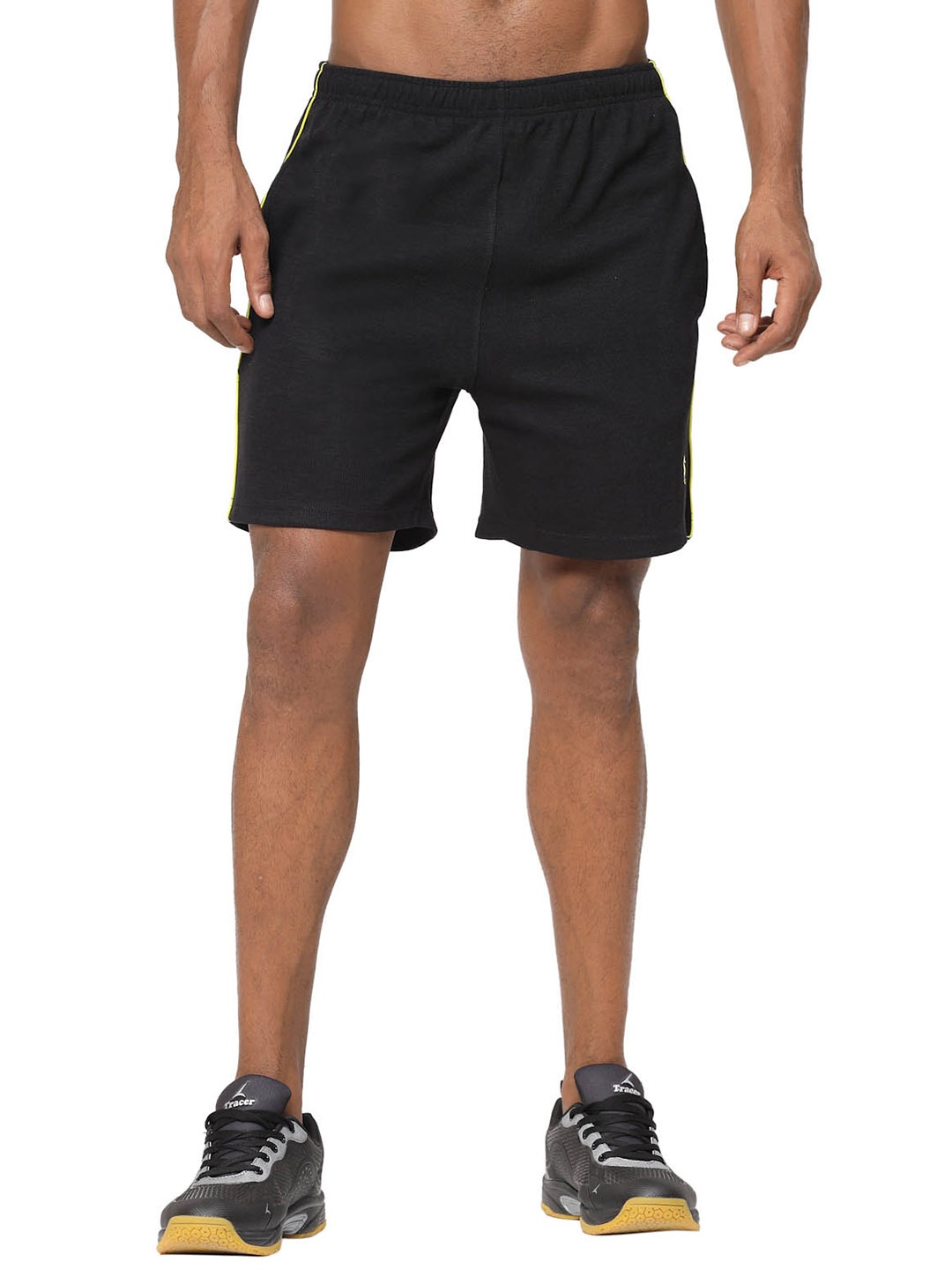 

EPPE Men Low-Rise Dri-FIT Moisture Wicking Sports Shorts, Black