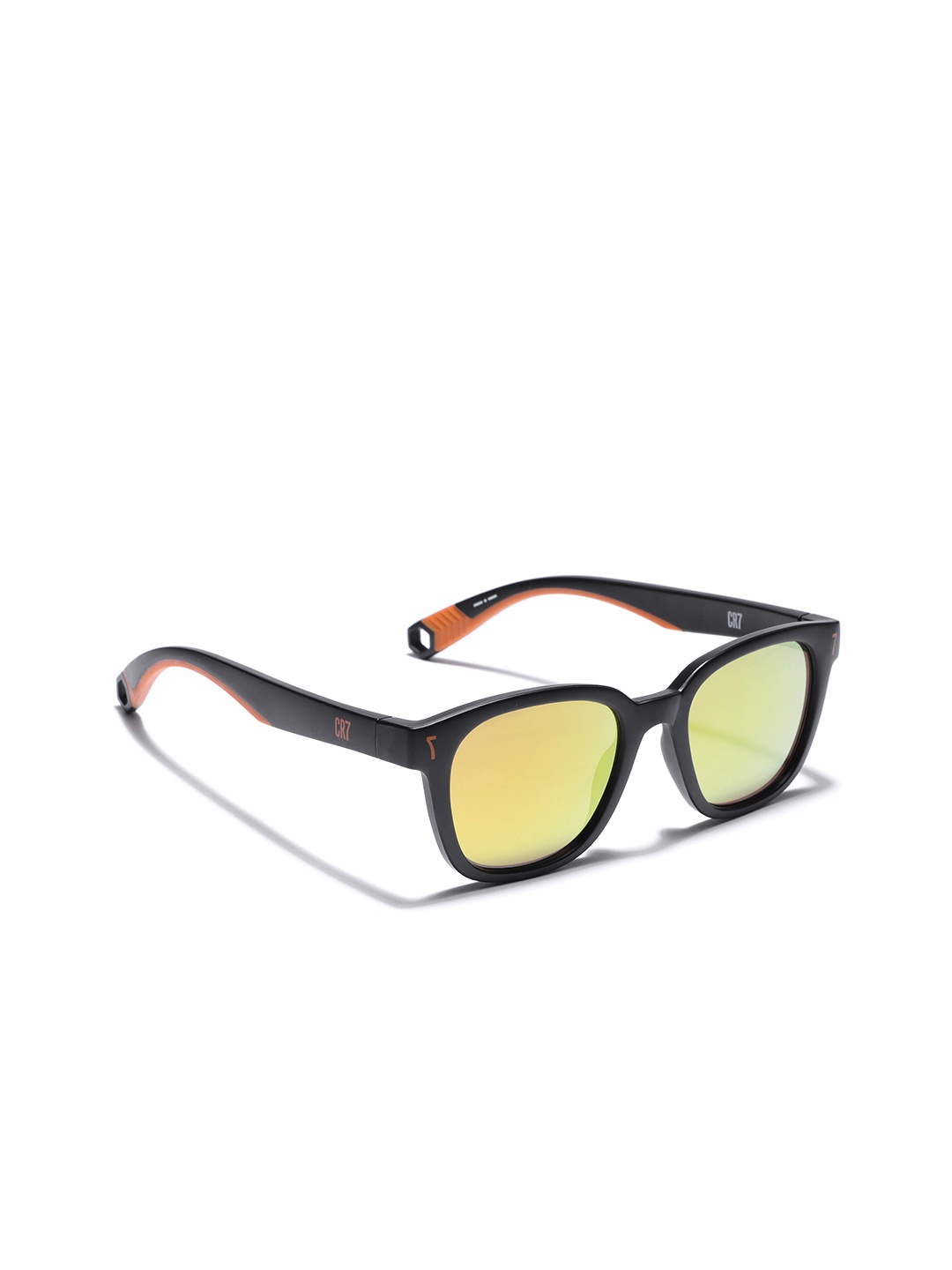 

CR7 Men Mirrored Square Sunglasses with UV Protected Lens CR7001S.009.055, Yellow