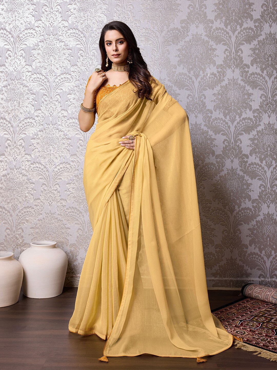 

Ishin Gotta Patti Saree, Yellow