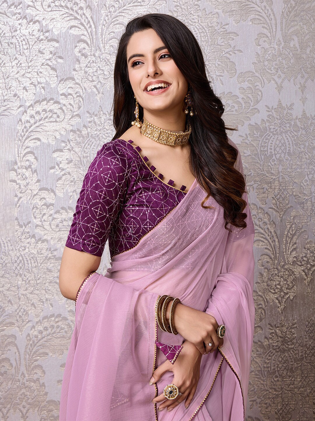 

Ishin Gotta Patti Saree, Purple