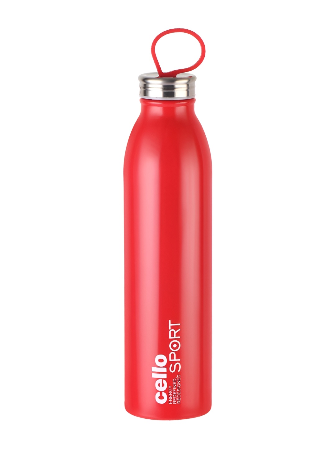 

Cello Red & Silver-Toned Stainless Steel Double Wall Vacuum Printed Water Bottle 900ml